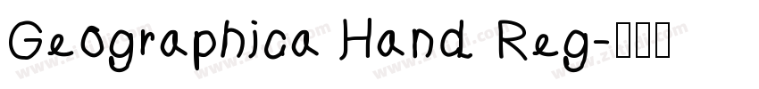 Geographica Hand Reg字体转换